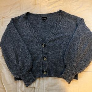 TOP SHOP GREY BALLOON SLEEVE CARDIGAN ✨